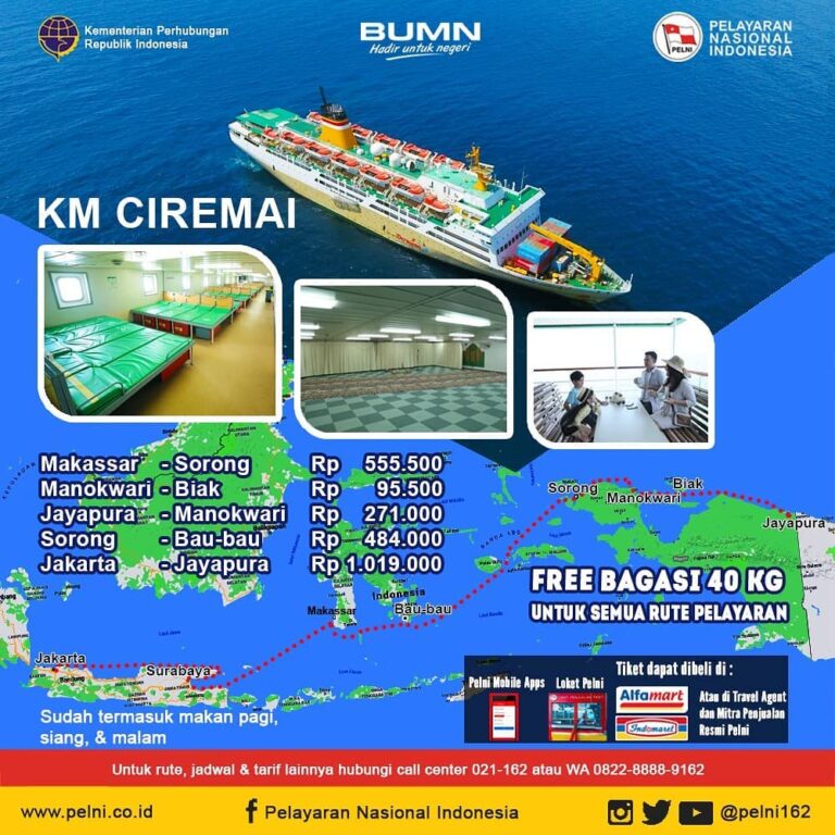 Jadwal Kapal Pelni Ciremai Bulan Desember Dan Harga Tiketnya