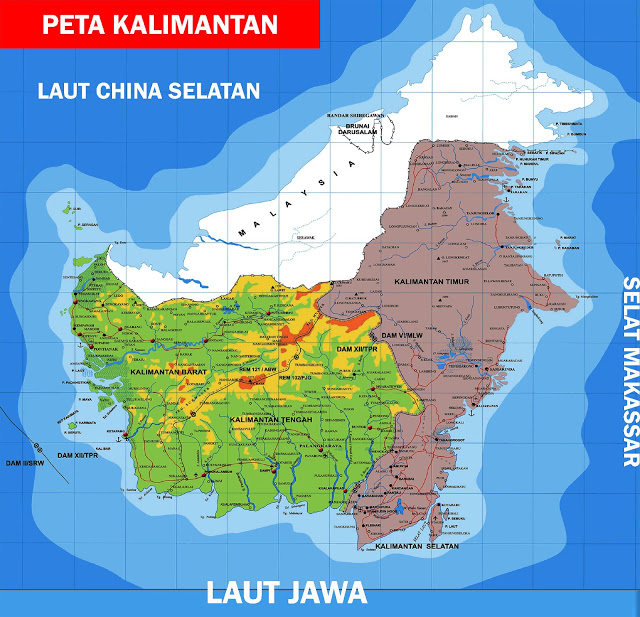 Peta Pulau Kalimantan Newstempo