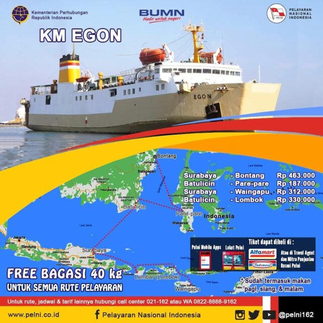 Jadwal Kapal Pelni KM Egon Bulan Juli 2024 Dan Harga Tiketnya - Sering ...