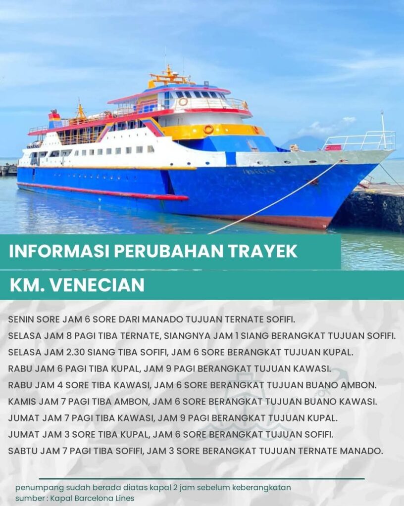 Jadwal Kapal KM Venecian