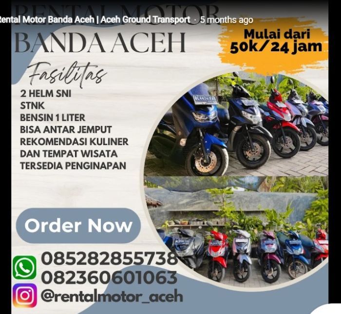 Aceh Ground Transport Rental Motor - Photo by Google