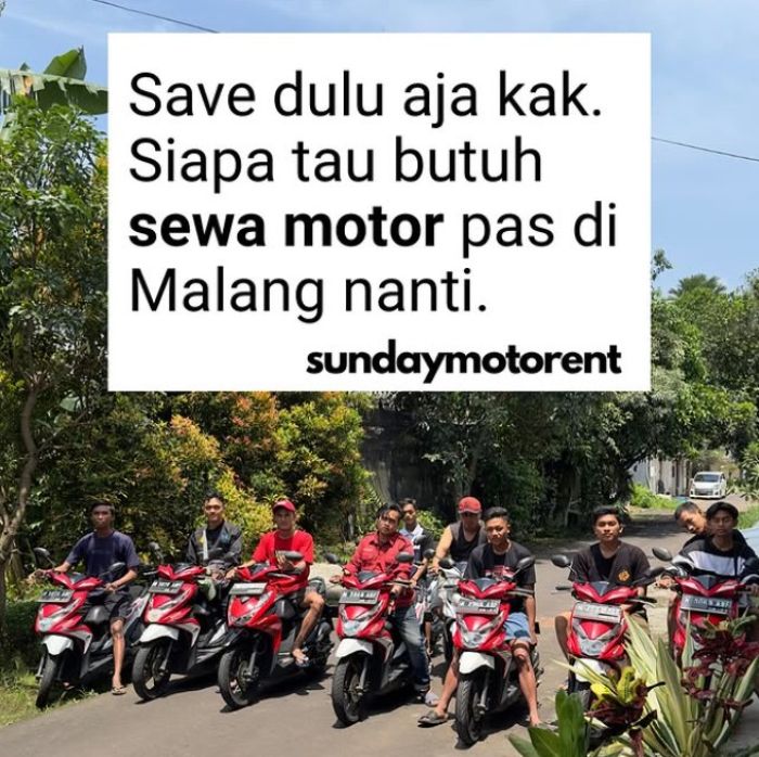 Rental Motor di Malang Sunday Motorent - Photo by Official Instagram