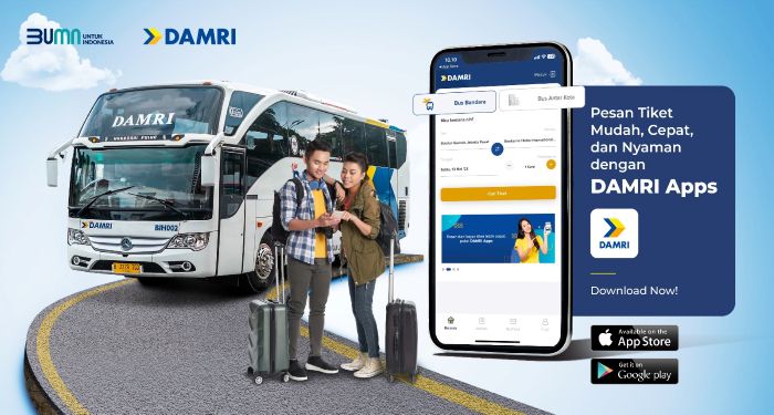 Aplikasi Pemesasanan dan Informasi Jadwal Rute DAMRI Kota Jayapura - Photo by BUMN Track