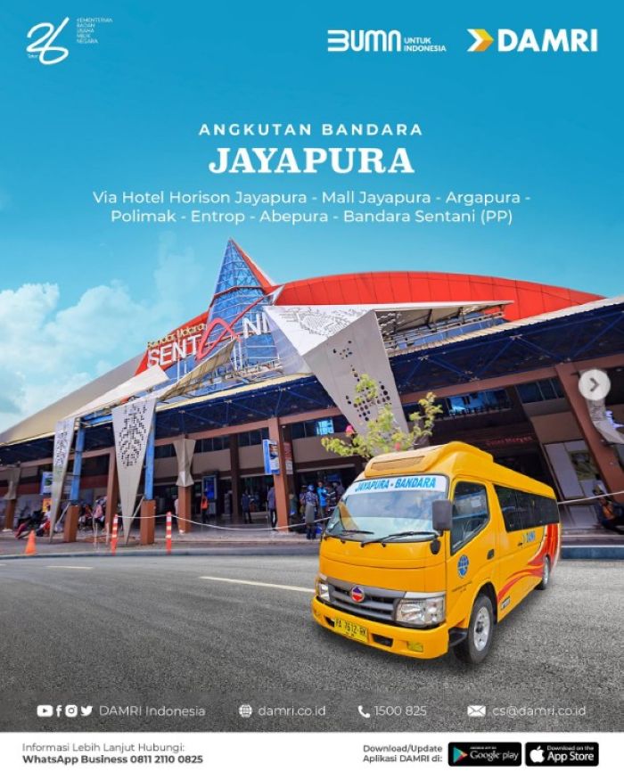 Info Jadwal Bus DAMRI Kota Jayapura - Photo by Official Instagram