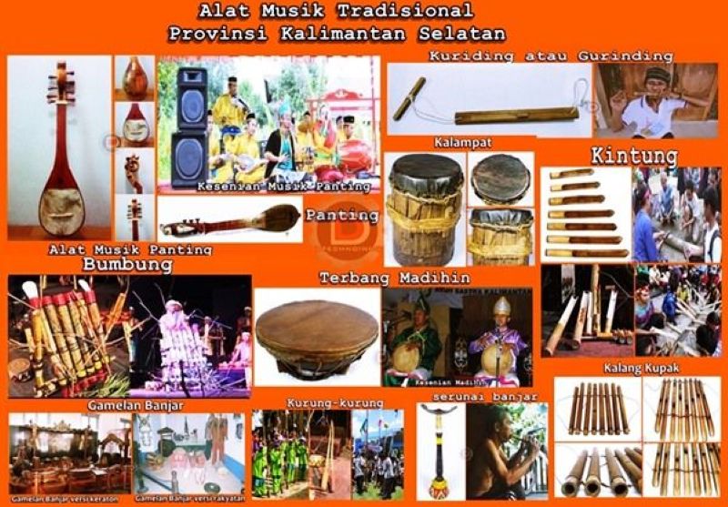 Alat Musik Tradisional Suku Banjar - Photo by Pinterest
