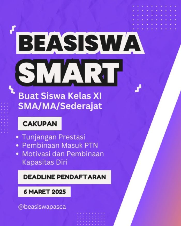 Jenis Beasiswa Smart Scholarship - Photo by Instagram